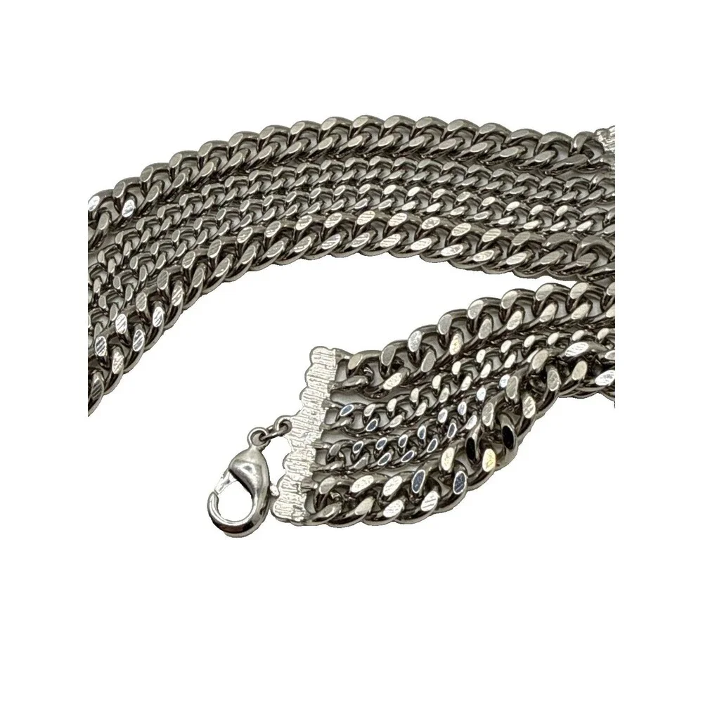 NWOT Lee Angel Neiman Marcus Crystal Multi Strand Station Necklace Statement 20